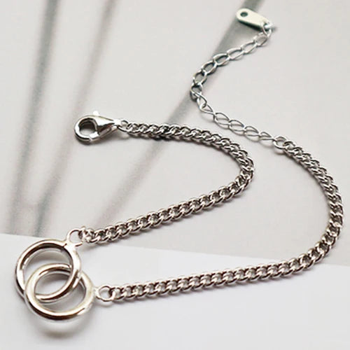 925 Silver Vintage Link Bracelet for Women