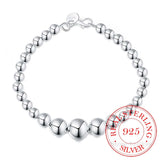 925 Silver Heart Bracelet for Women Girl Men