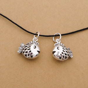 925 Silver Fish Charm DIY Bracelet Charm Good Luck Fish Small Pendant