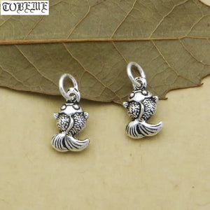 925 Silver Fish Charm DIY Bracelet Lucky Fish Small Pendant