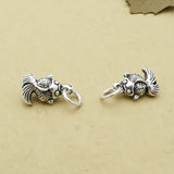 925 Silver Fish Charm DIY Bracelet Lucky Fish Small Pendant
