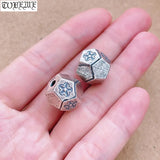 925 Silver Flower Beads Vintage Thai Sterling Loose Bead