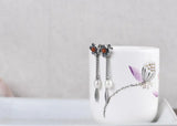 925 Silver Flower Bohemia Earrings 925 Sterling Agate Women Earrings
