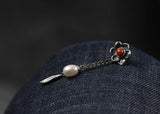 925 Silver Flower Bohemia Earrings 925 Sterling Agate Women Earrings