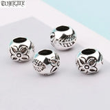 925 Silver Flower Leaf Beads Sterling Silver Jewelry Beads