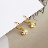 925 Silver Evil Eye Hoop Earring Women Gift Oorbellen