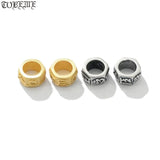 925 Silver Plated Tibetan Six Words Beads Buddhist OM Mani Loose Beads
