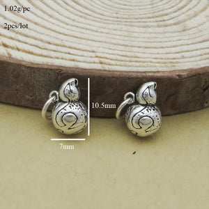 925 Silver Gourd Charm Pendant DIY Bracelet Necklace