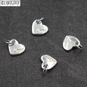 925 Silver Heart Charm Small Pendant DIY Jewelry