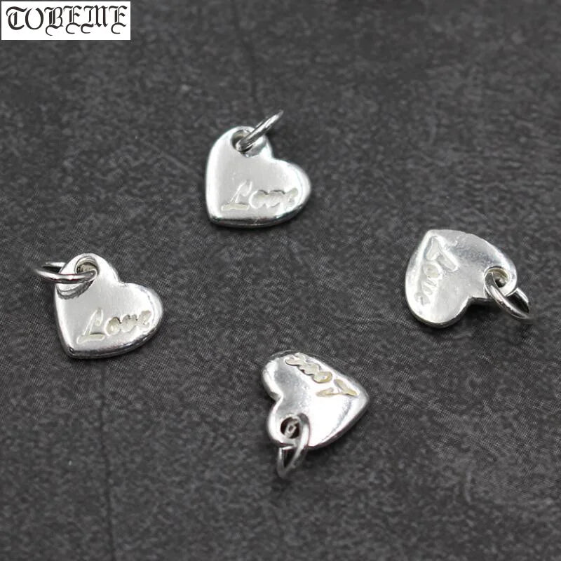 925 Silver Heart Charm Small Pendant DIY Jewelry