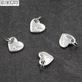 925 Silver Heart Charm Small Pendant DIY Jewelry