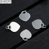 925 Silver Heart Charm 925 Sterling Silver Small Heart Pendant DIY Jewelry