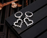 925 Silver Heart Drop Earrings Thai Silver Women Earrings