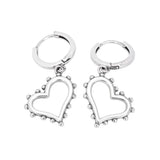 925 Silver Heart Drop Earrings Thai Silver Women Earrings
