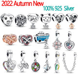 925 Silver Love Earth Charm Bracelet DIY Jewelry Gift