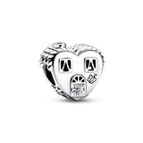 925 Silver Love Earth Charm Bracelet DIY Jewelry Gift