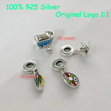 925 Silver Love Earth Charm Bracelet DIY Jewelry Gift