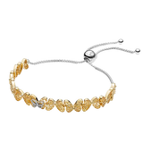 925 Silver Bee Shine Openwork Butterflies Bee Bracelet