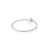 925 Silver Pave Heart Beauty Beast Rose Flower Bracelet For DIY Girls Jewelry