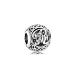 925 Silver A-Z Letter Beads DIY Ladies Jewelry Accessories