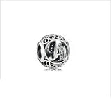 925 Silver A-Z Letter Beads DIY Ladies Jewelry Accessories