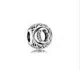 925 Silver A-Z Letter Beads DIY Ladies Jewelry Accessories
