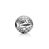 925 Silver Diamond Vintage Clip Charm for DIY Bracelet