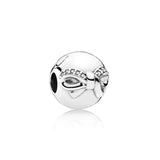 925 Silver Diamond Snowflake Star Clip Charm for Bracelet