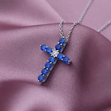 925 Silver Logo 1:1 Christian Cross Necklace High TIF - Romantic Jewelry Gift