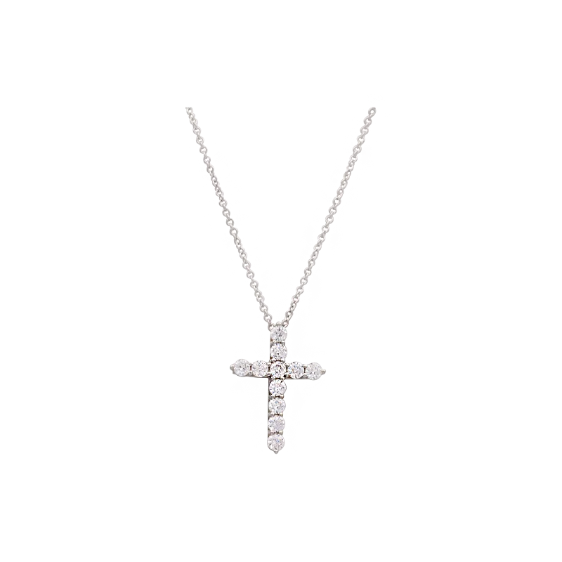 925 Silver Logo 1:1 Christian Cross Necklace High TIF - Romantic Jewelry Gift