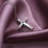 925 Silver Logo 1:1 Christian Cross Necklace High TIF - Romantic Jewelry Gift