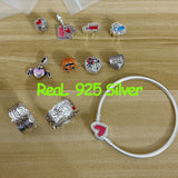 925 Silver Two Tone Angel Charm DIY Bracelet Necklace Jewelry