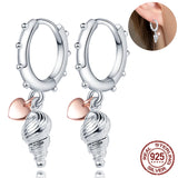 925 Silver Hoop Earring Pave CZ Star Moon Feather Wedding Party Jewelry