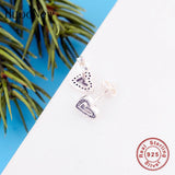 925 Silver Heart CZ Stud Earring For Women