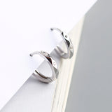 925 Silver Zircon Hoop Earrings for Women