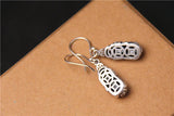 925 Silver Wealth Pixiu Drop Earrings Good Luck Piyao Women Earrings