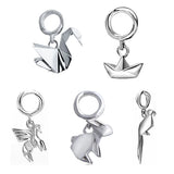 925 Silver Metal Beads Origami Animals European Bracelet Pendants