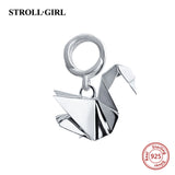 925 Silver Metal Beads Origami Animals European Bracelet Pendants
