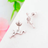 925 Silver Mini Flamingo Zirconia Stud Earrings