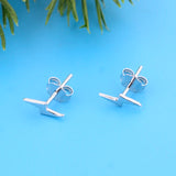 925 Silver Lightning Stud Earring Women Accessories