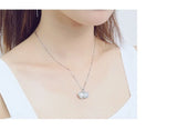 925 Silver Pearl Conch Shell Pendant Necklace Lady Necklace