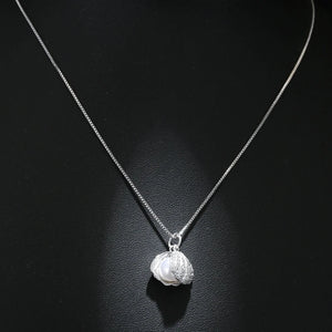 925 Silver Pearl Conch Shell Pendant Necklace Lady Necklace