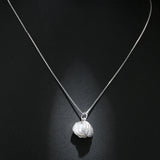 925 Silver Pearl Conch Shell Pendant Necklace Lady Necklace