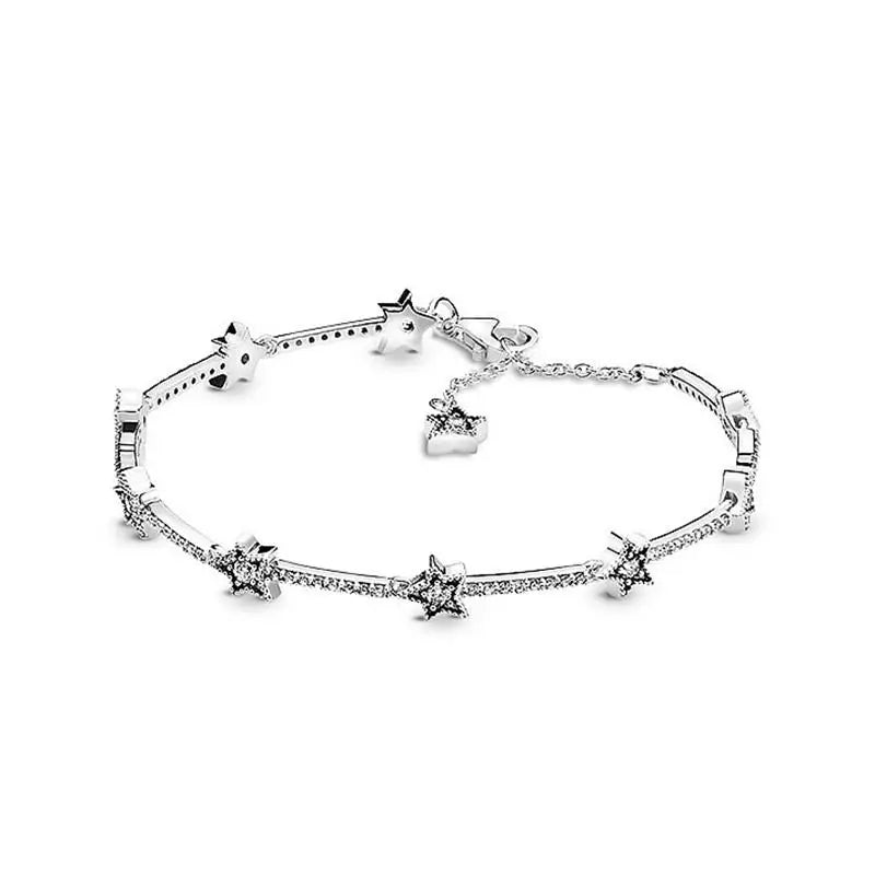 925 Silver Star Daisy PAN Bracelet for Women