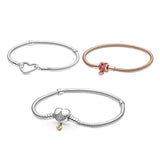 925 Silver Heart Shell Life Tree Key Chain Bracelet for Women's Wedding Gift