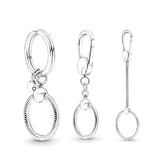 925 Silver Heart Shell Life Tree Key Chain Bracelet for Women's Wedding Gift