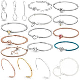 925 Silver Heart Shell Life Tree Key Chain Bracelet for Women's Wedding Gift
