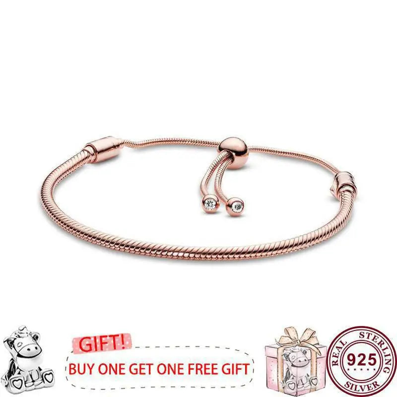 925 Silver Pan Bracelet Three Open Stretch Pan Bracelet Women Jewelry