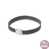 925 Silver Tricolor Reflexions Pan Bracelet for European Charm Bracelets