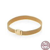 925 Silver Tricolor Reflexions Pan Bracelet for European Charm Bracelets